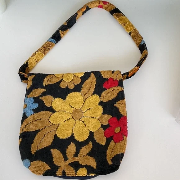 BOHO Floral Patterned Tapestry Women's Bag - Picture 4 of 8